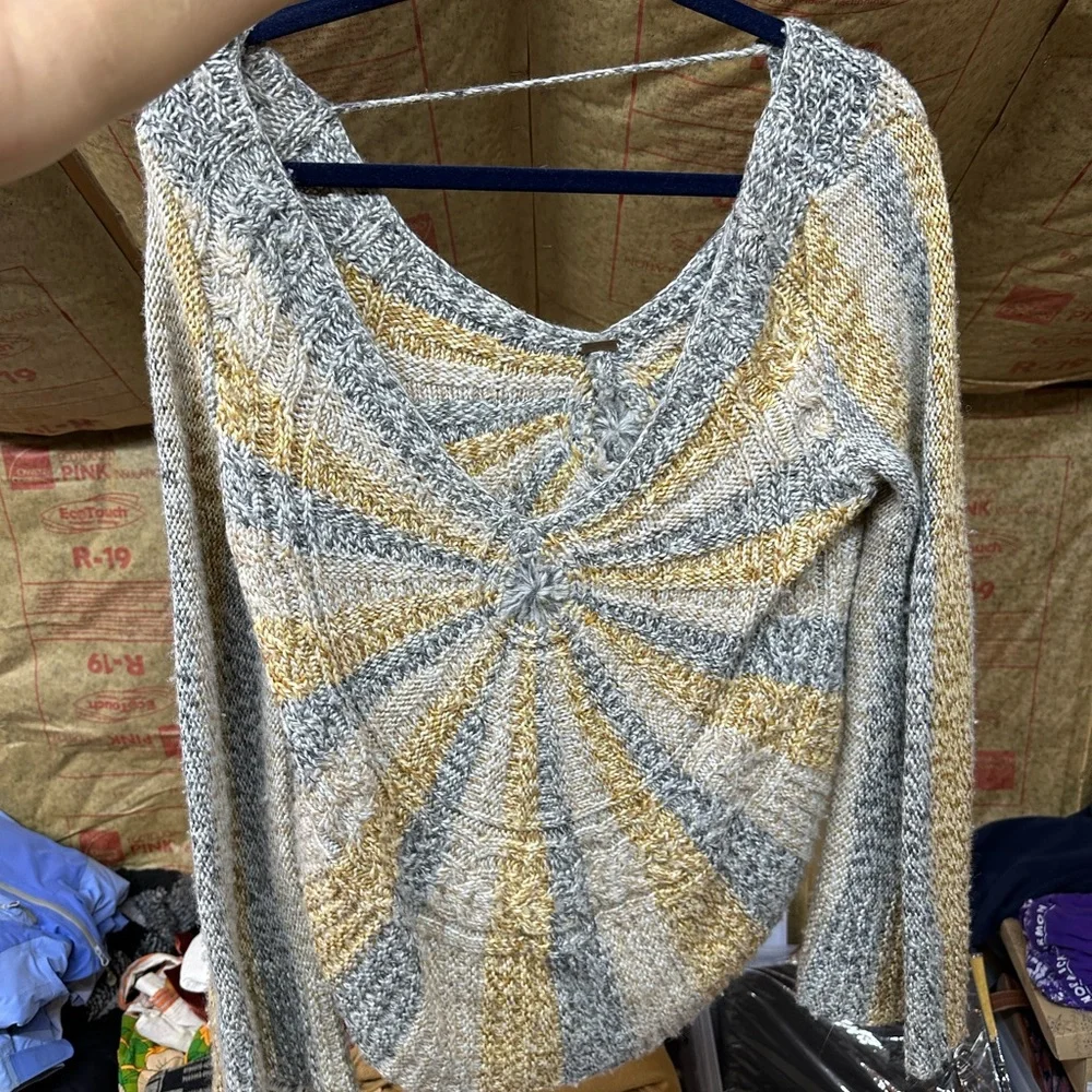 Free People | Pinwheel Sunburst Sweater Butterscotch